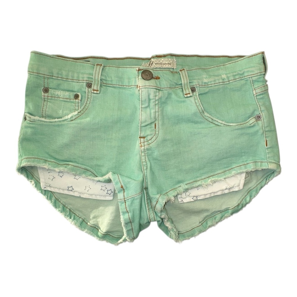 M2F Brand Jean Mint Green Women's Denim Shorts